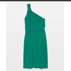 NEW White House Black Market One Shoulder Tropical Teal US Size 18